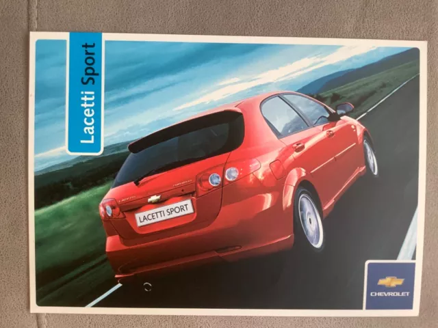 Chevrolet Lacetti Sport 4-page glossy sales brochure - 2005