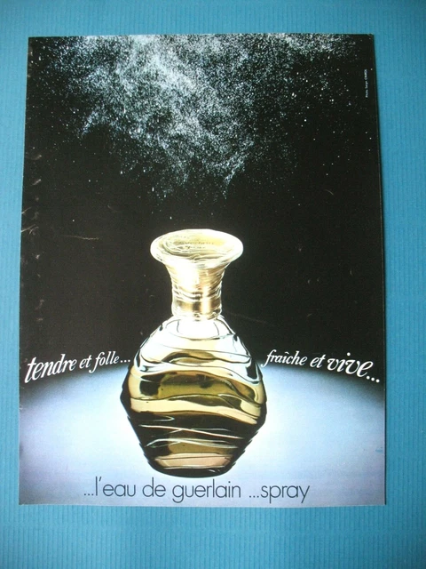 Publicite De Presse Guerlain Eau De Parfum Spray Tendre Et Folle Ad 1975