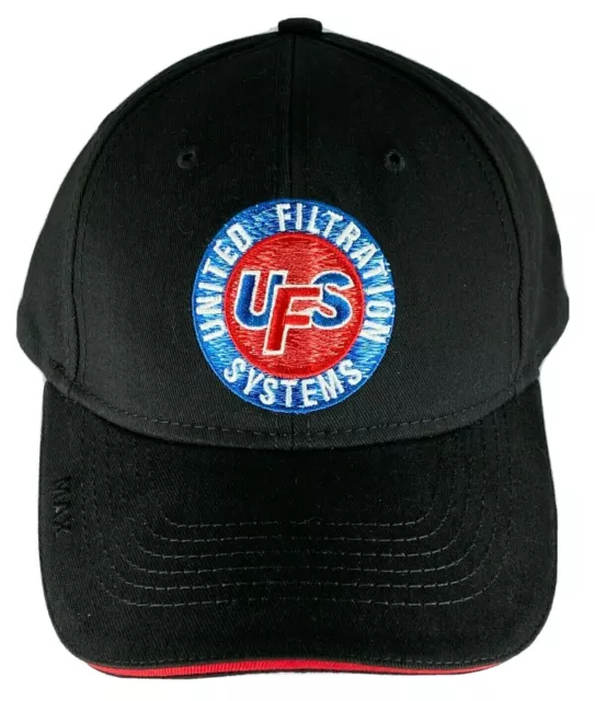 United Filtration Systems Ufs Mens Adjustable Hat Cap Black Embroidered New