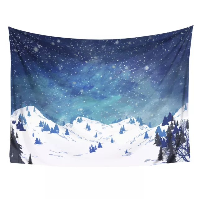 Winterlandschaft Wandteppich | 145 x 130 cm | Wandbehang mit Schneelandschaft