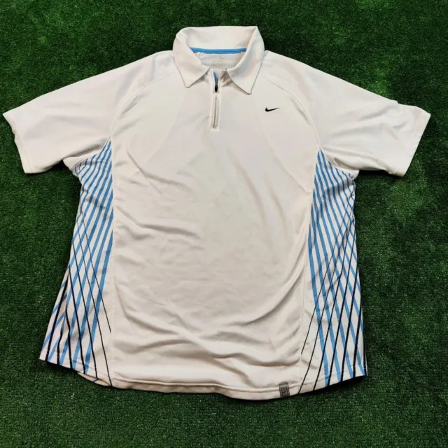 Nike Court Adulte Extra Large Polo Tennis Performance Sports Blanc Homme