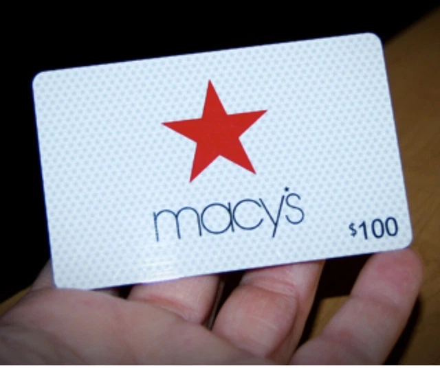 NEW! $100 E-GIFT CARD FOR MACYS/Value $100