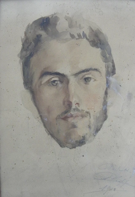 Angelo CRIPPA (Varallo Sesia 1882–Genova 1970) Autoritratto a 18 anni anno 1900 Angelo CRIPPA (Varallo Sesia 1882–Genova 1970) Autoritratto a 18 anni anno 1900