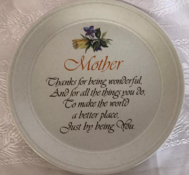 Mothers Day Gift .. Mother Decorative Display Plate 6 1/2 Unused