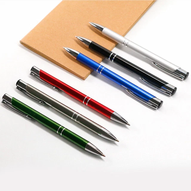 LUXURY FULL METAL Ballpoint Pen 1mm Black Ink Gel Pen Office Writing