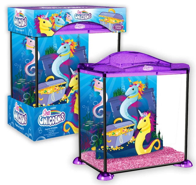 Marina Sea Unicorns Aquarium 17L Starter Kids Fish Tank Tropical & Cold Water