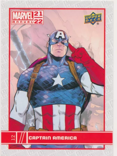 #12 CAPTAIN AMERICA 2021-22 2022 Upper Deck Marvel Annual