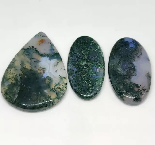 188 cts.Natural Charming Moss Agate Mix Cabochon Handmade Loose Gemstone Lot