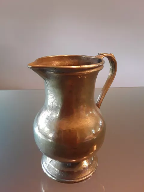 Schwere Messingkanne - reine Handarbeit - Krug, Kanne, Vase mit Henkel