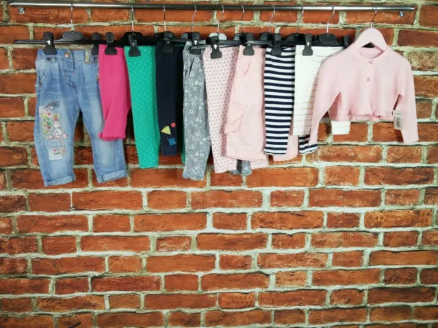 Baby Girls Bundle Age 9-12 Months Next Mamas & Papas Etc Trousers Tops Pink 80Cm