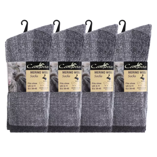 1/3/6/12 Pairs Mens Lambs Wool Socks Merino Winter Warm Hiking Work lot UK 6-11