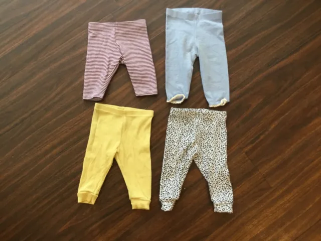 Girls Small Bundle 3-6 Months 4 x pairs of leggings from Next.