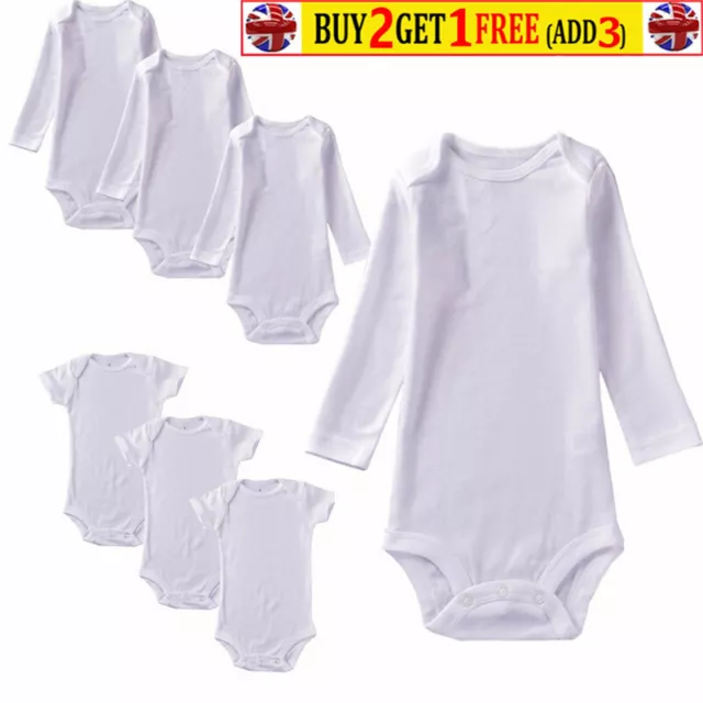 Infant Newborn Baby Girl Boy 100% Cotton Romper Bodysuit Jumpsuit Outfit Clothes
