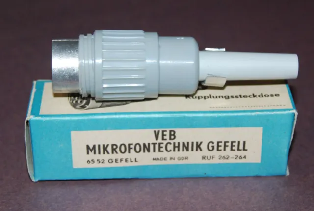 VEB MIKROFONTECHNIK GEFELL / ex Neumann / Mikrofon- Kupplungsstecker NS-85 NEU