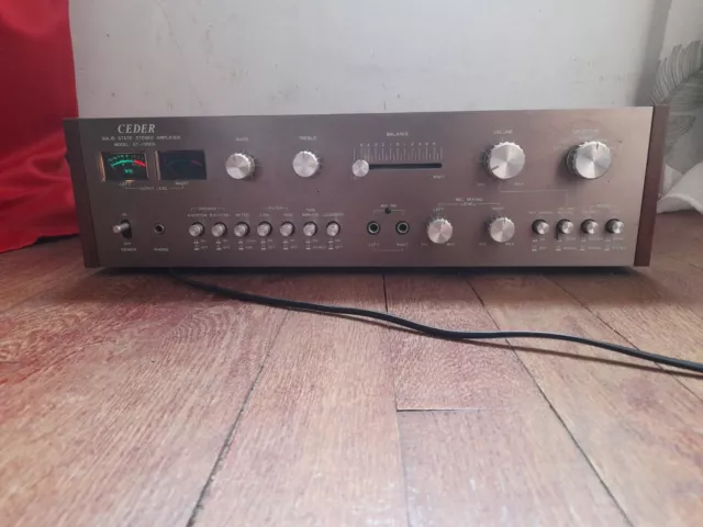 Rare Amplificateur Vintage Solid State Stereo Amplifier Ceder Model ST-1000X