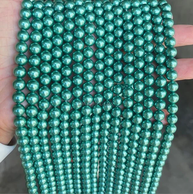 Wholesale 5pcs/package 6mm High gloss shell pearl loose bead