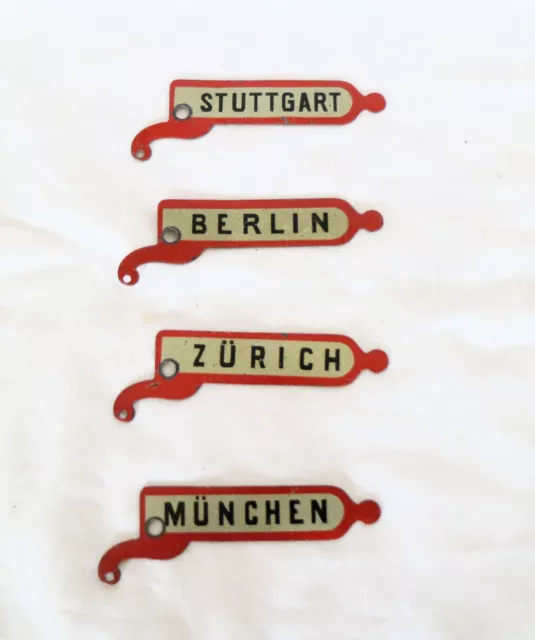 AC2585:Vintage Bing German Gauge 0/1Station Direction Signs(4)