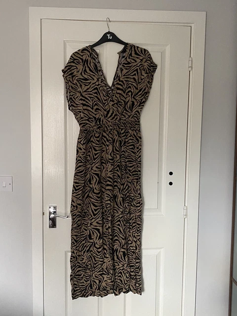 New Look Zebra Animal Print Leg Jumpsuit Uk 12