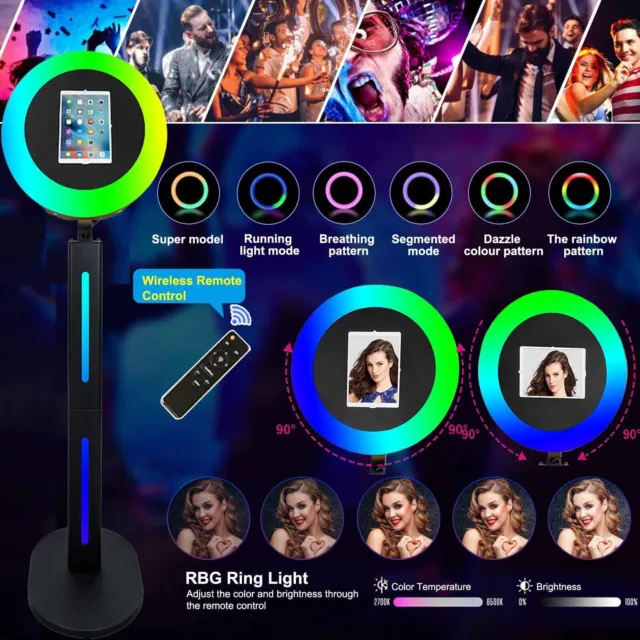 Universal iPad Photo Booth Selfie Machine Compatible w/iPad 10.2'' 10.9'' 12.9''