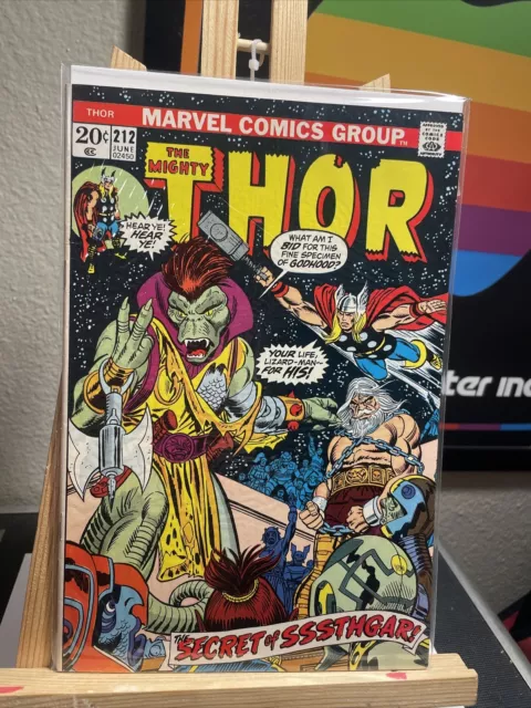 Thor #212 1st Appearance Sssthgar! Lizard! John Buscema! Marvel 1973