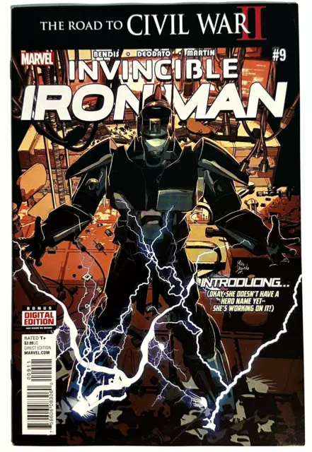 Invincible Iron Man #9 VF+ (2016) KEY: 1st App Riri Williams / 1st Print - MCU
