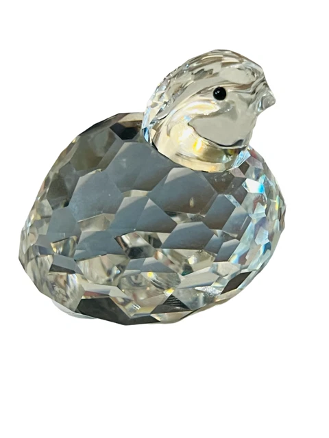 Swarovski Crystal Figurine anthropomorphic Austria vtg Chubby Chicken chic bird