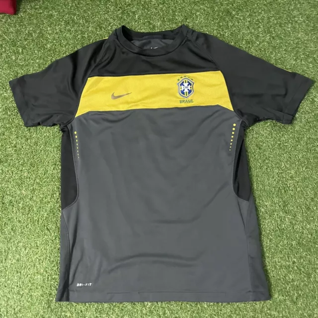 Boys Nike Football Training T-Shirt XL Black/Yellow World Cup 2010 Youth