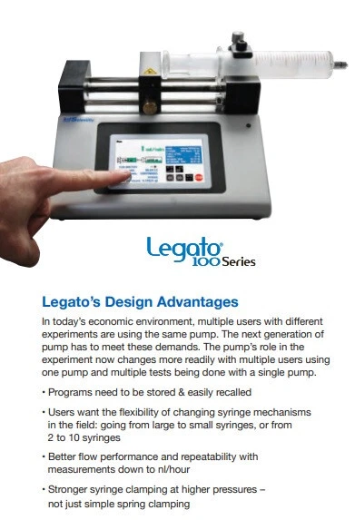New KD Scientific KDS Legato 100 78-8100 Infusion Syringe Pump Digital