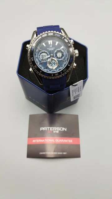 MONTRE PATERSON RACING California 1987 SE Homme Quartz Bleue Neuve