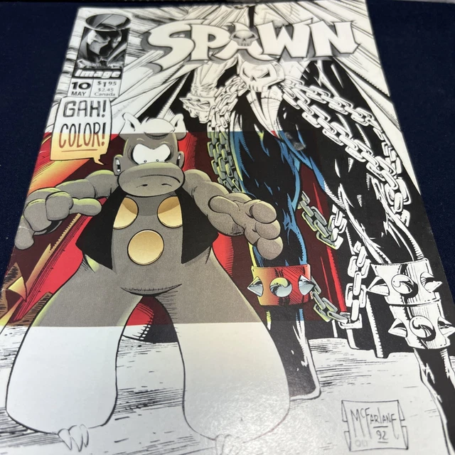 SPAWN #10 F/VF, Dave Sim Cerebus, Todd McFarlane, Image Comics 1993 Stock Image 2