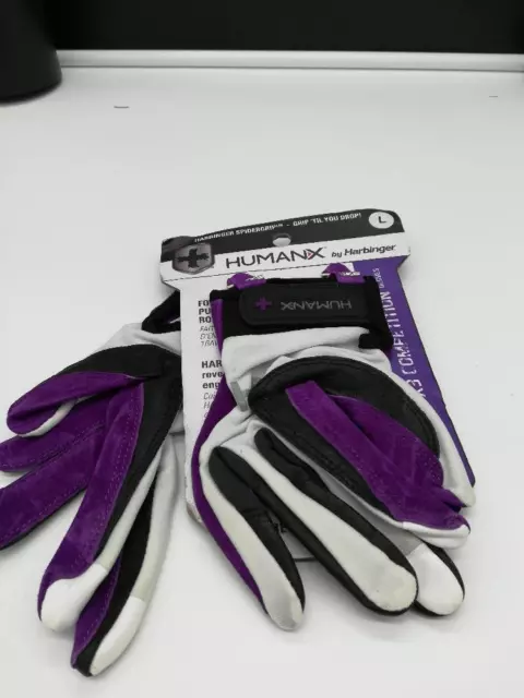 Harbinger HumanX Women's X3 Competition Glove, Large, Purple/White