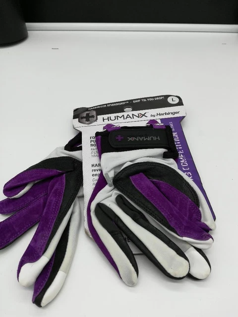 Harbinger HumanX Women's X3 Competition Glove, Large, Purple/White