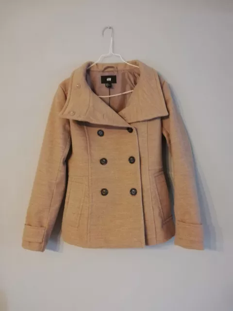 Trenchcoat, Blazer Jacke, Tallierte Übergangsjacke, Gr. 36, Beige, H&M