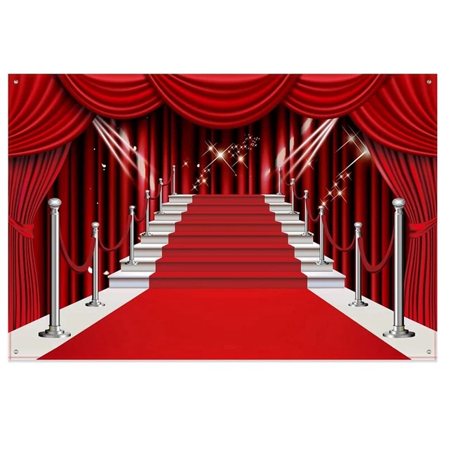Banner sfondo tenda rossa, grande tessuto rosso fotografia andata H8W5
