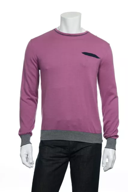 PERRY ELLIS LIGHT Purple Crew Neck Sweater $46.75 - PicClick