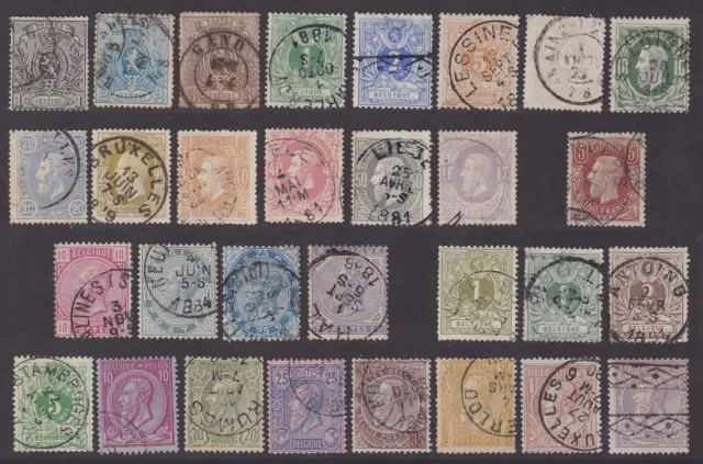 Belgium 1866/1891 Used Stamps Cob# 23/52 - Catalogue value 2165 €.........X1791