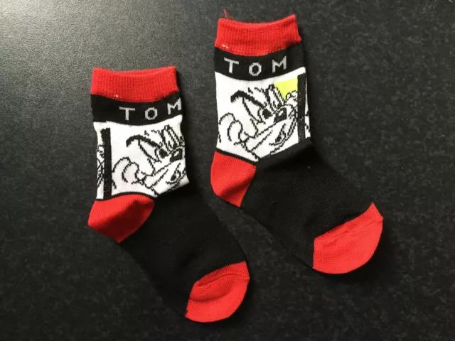 BNWT Boys Age 8 to 12 Years Cotton/Spandex Tom & Jerry/Tom Print Crew Socks