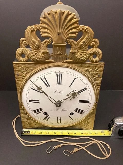 ('70s reproduction of) ANTIQUE FRENCH MORBIER WALL CLOCK +/-1850-19 ('70s reproduction of) ANTIQUE FRENCH MORBIER WALL CLOCK +/-1850-19