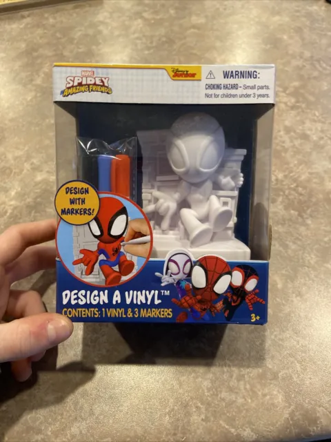 Marvel Spidey and his Amazing Friends Design A Vinyl Figure with 3 Markers NEW!