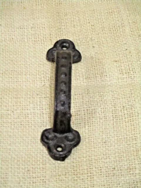 10 Rustic Cabinet Handle Cast Iron Drawer Pull Door Antique Style 5 1/2" Cabin 3
