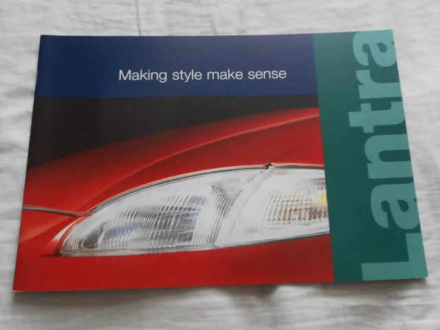 1997 Hyundai Lantra Saloon UK Car Sales Brochure, collectible, excellent