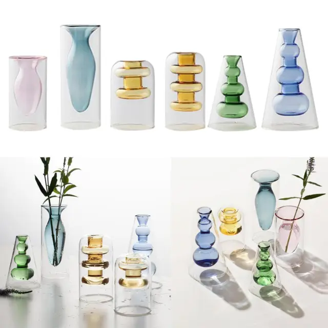 Moderne Fleur Vase Terrarium Contenant Planteur Pot Bureau Chambre Ornements