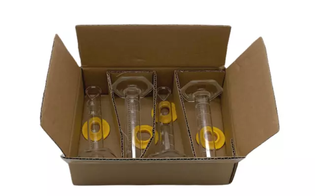 4 Kimble 20030-25 Kimax 25ml Safe-Gard Glass Graduated Cylinders (4 in box)