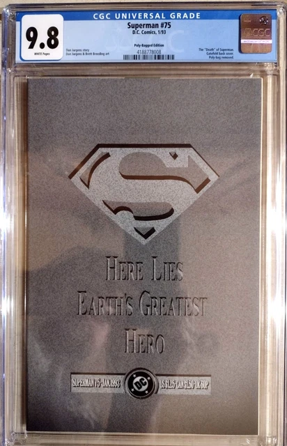 Superman 75 CGC 9.8 Collector's Edition 1st Print Doomsday Death DC Comics 1993