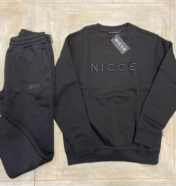 Nicce tracksuit mens Large full tracksuit Black RRP £120