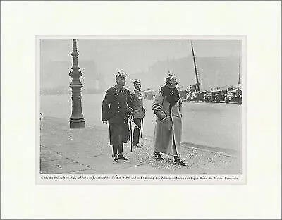 S. M. Der Kaiser besichtigt die Berliner Feuerwehr 1914 Preußen F_Vintage 00425