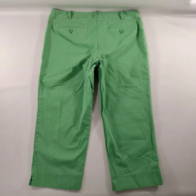 Talbots Signature Petites Green Capri Khaki Pants Womens Size 14P