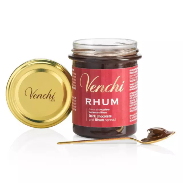 Crema Spalmabile Venchi Rhum Cioccolato Fondente Vasetto da 200 g