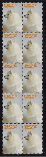 Samoyed Year Of The Dog Strip Of 10 Mint Stamps 3