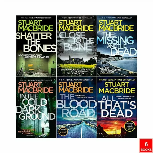 Logan McRae Series (7-12) Collection 6 Books Set by Stuart MacBride Blood Road